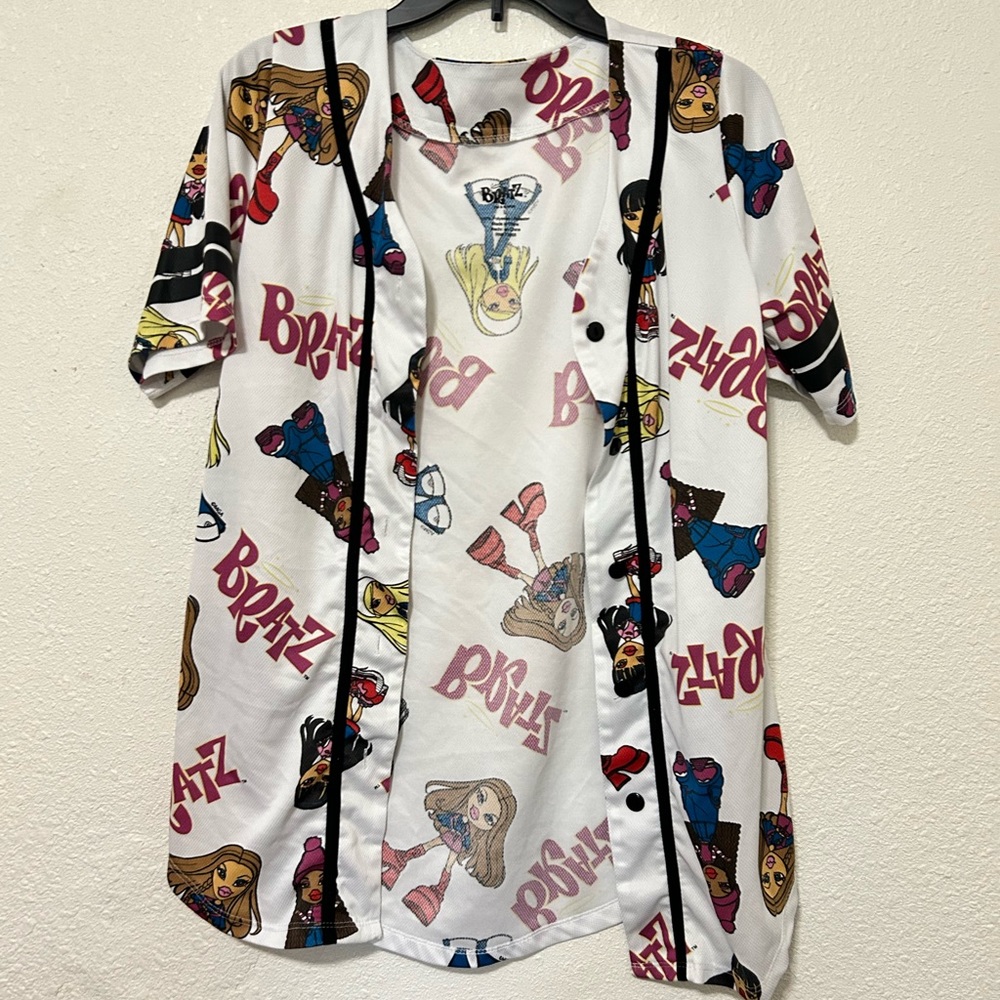 BRATZ ©MGA Ladies‎ Baseball Jersey Button-Down Shirt Large New Without Tag